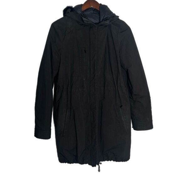 Comptoir Des Cotonniers Black Mid-Length Removable Puffer Lining Jacket - Picture 1 of 7